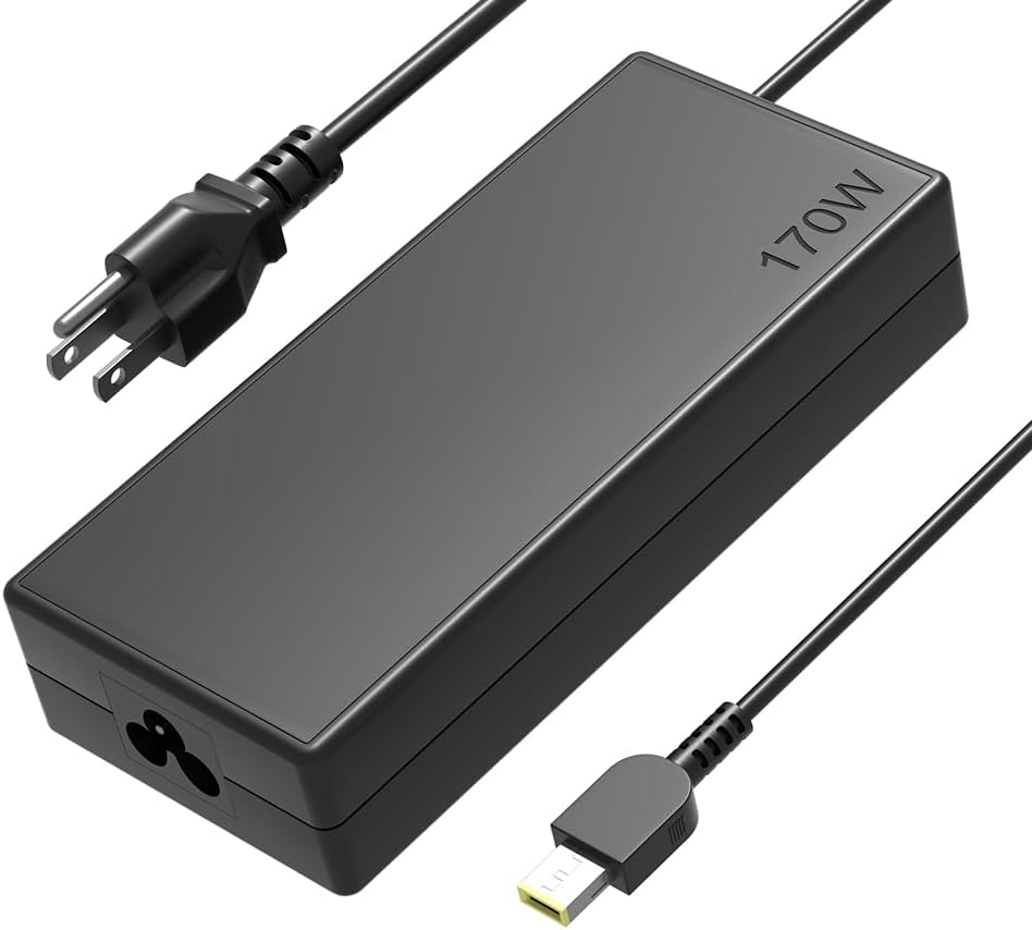 HSXIRQA 170W AC Charger Compatible with Lenovo Thinkpad P1 P73 P72 P71 P70 P53 P52 P51 P50 W540 W541 P17 P16v P16 P15v T15p P15 T15g X1 Extreme Legion Slim 5 Y720 Y730 Y530 Laptop