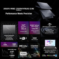 ASUS - ROG Zephyrus G16 16" 2.5K OLED 240Hz Gaming Laptop - Intel Core Ultra 9 285H - 16GB Memory - RTX 5070 - 1TB Storage - Eclipse Gray