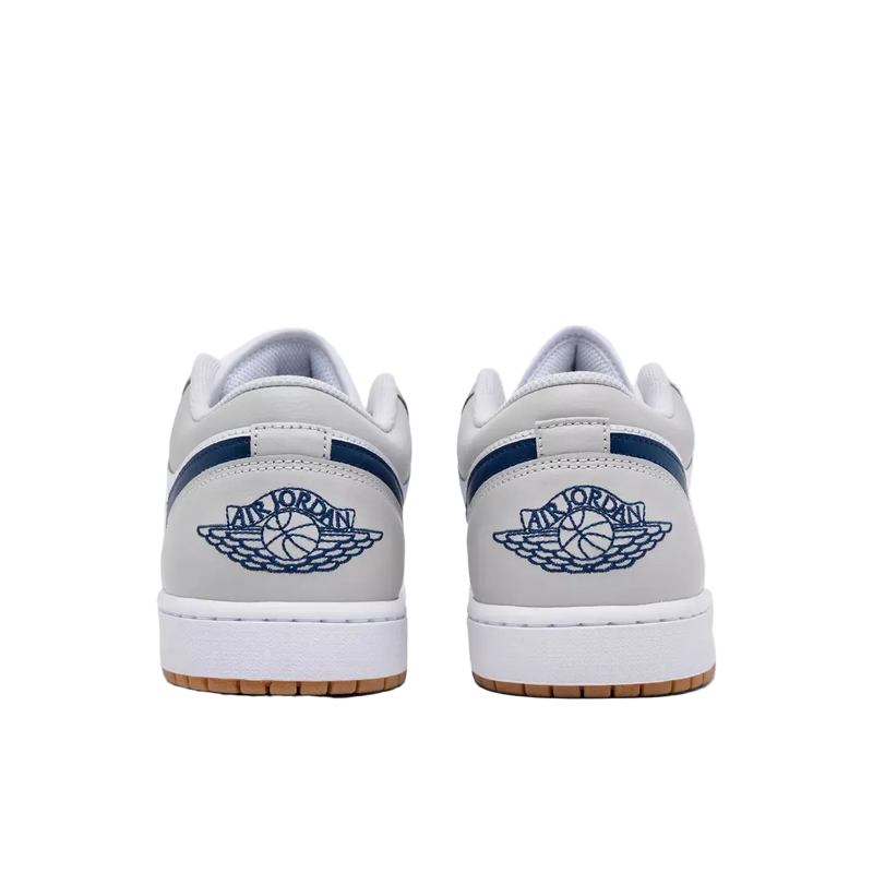 Air Jordan Retro 1 Low Casual Shoes Men's White/Neutral Gre