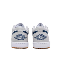 Air Jordan Retro 1 Low Casual Shoes Men's White/Neutral Gre