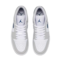 Air Jordan Retro 1 Low Casual Shoes Men's White/Neutral Gre