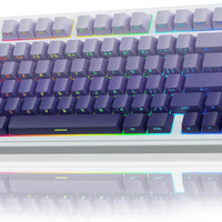 AULA F75 Pro Wireless Mechanical Keyboard,75% Hot Swappable Custom Keyboard,RGB Backlit,Pre-lubed Linear Switches,Side Printed PBT Keycaps Mechanical Gaming Keyboards,Gradient Purple