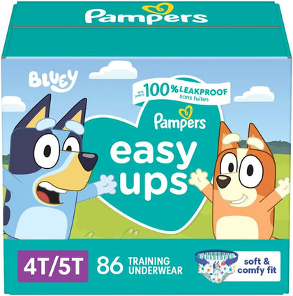 Pampers Potty Training Underwear for Toddlers, Easy Ups Diapers, Training Pants for Boys and Girls, Size 6 (4T-5T), 86 Count, Giant Pack