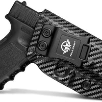 POLE.CRAFT Carbon Fiber IWB Kydex Holster Fits: Glock 19 19X 25 44 45 (Gen 1 2 3 4 5) & Glock 23 32 (Gen 3 4) - Inside Waistband Carry - for G19 G19x G23 G25 G32 G44 G45 Holster