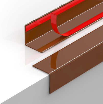 2PCS Wall Corner Protectors Guards - Self Adhesive Corner Protector & Corner Guards for Walls Edge Protection, Easy to Apply - No Tools Needed(Brown, 47.24