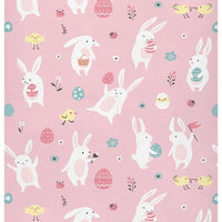 Crib Sheets for Boys Easter Rabbits Eggs Toddler Baby Girl Sheets for Crib,Neutral Mini Crib Nursery Mattress Sheets Fitted,Crib Mattress 52 * 28 * 9In Pink