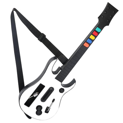 KYAYUGM Wii Guitar Compatible for Nintendo Wii, Supports for Guitar Hero and Rock Band Games. （Rock Band 1 is Not Supported）- White