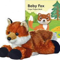 Aurora Mini Flopsi Foxxie 8"" Stuffed Animal & Finger Puppet Storybook – Soft, Cuddly, Unique Orange Fox Plush Toy for All Ages (Fox and Book Set)