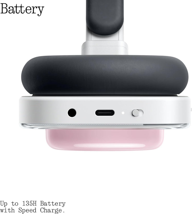 Nothing Headphone (a) 2026 New, Adaptive Active Noise Cancelling Headphones, Wireless Over Ear Bluetooth 5.4 ANC Headset with LDAC Hi-Res, 5 HD Mics Ultra Bass via APP, 135 Hours Playtime, White