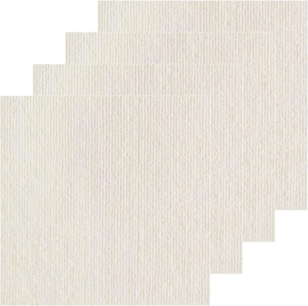 12x12 Inch Peel and Stick Carpet Tiles with Soft Pad, Self-Adhesive Removable Floor Squares for Bedroom, Office, Rental, Easy DIY Installation (30, White)