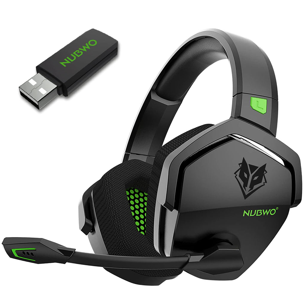 NUBWO G06 Dual Wireless Gaming Headset with Microphone for PS5, PS4, PC - 23ms Low Latency Audio - 100-Hour of Playtime