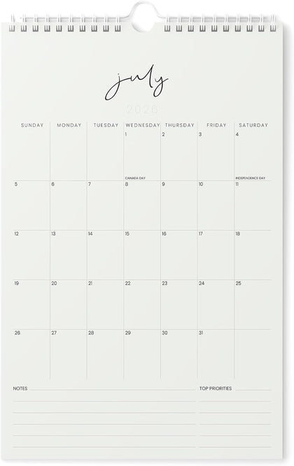 Karto Wall Calendar 2026-2027 11x17 in - Cursive Beige