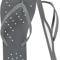 STQ Shower Flip Flops for Men Non Slip Shower Shoes Dark Grey Size 13