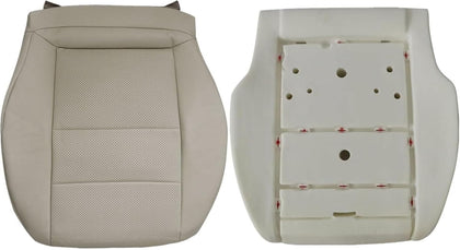 NLQR Driver Side Bottom Seat Cover with Foam Cushion Tan Microfiber Leather Compatible with Mercedes Benz GLK250 GLK300