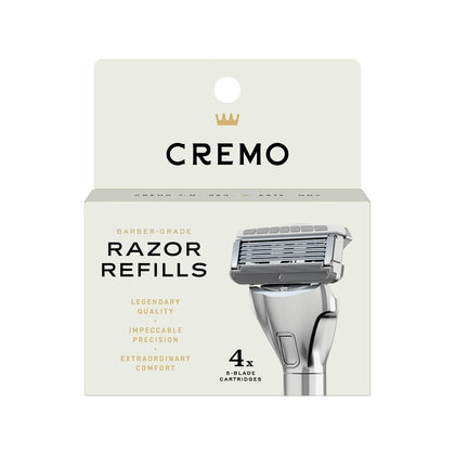 Cremo Razor Refills for Men, Astonishingly Superior Shaving Razors For Men, Compatible with Cremo Razors, 4 Pack