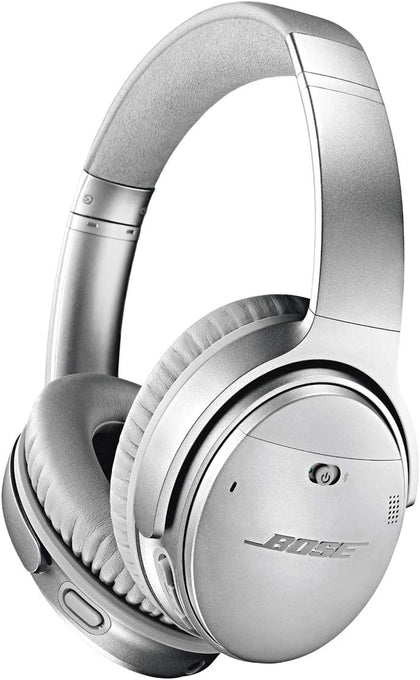 Bose QuietComfort 35 II Noise Cancelling Bluetooth Headphones— Wireless, Over Ear Headphones with Built in Microphone and Alexa Voice Control, Silver