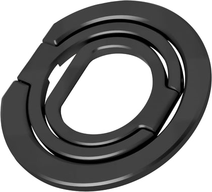 Foenor Phone Ring Holder for MagSafe,360°Rotation Magnetic Phone Grip Ultra-Thin & Lightweight Kickstand for iPhone 17/16/15/14/13/12 Series Black