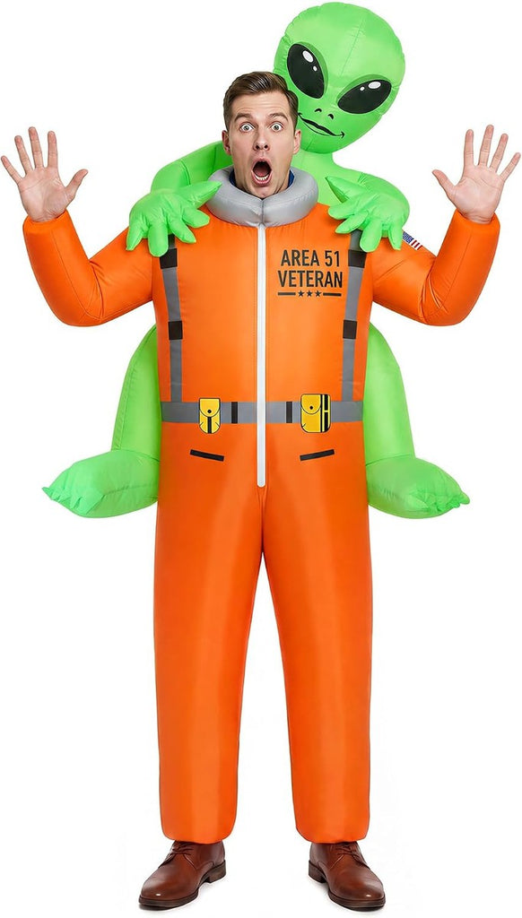 Visita la tienda COOLWUFAN Disfraz inflable de alienígena COOLWUFAN con 2 ventiladores, disfraces inflables para adultos