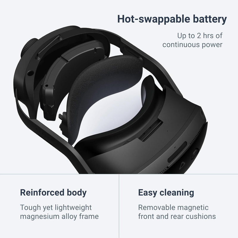 HTC Vive Focus Vision - Visor de Realidad Mixta y PC VR (con controles)