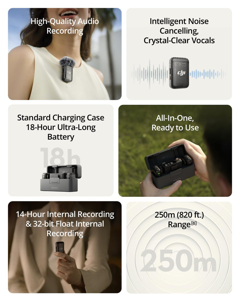 DJI Mic 2 (2 TX + 1 RX + Estuche de carga)