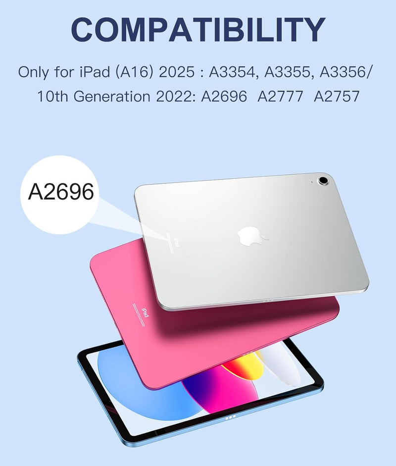 Funda con Teclado Harvopu para iPad 11" (A16) / iPad 10.ª Gen - Azul