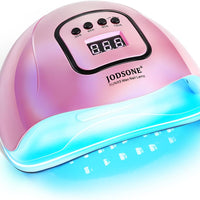 JODSONE Pink U V Nail Lamp for Gel Nail Polish Manicure Light with 4 Timers & Automatic Sensor Nail Dryer Curing LED Light