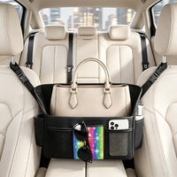 Donpeshe Color Diamond Car Handbag Holder Between Seats Bling Rhinestone Car Storage Bag Large Capacity Purse Phone Automotive Consoles Organizer Safe Barrier of Backseat Pet Kids…