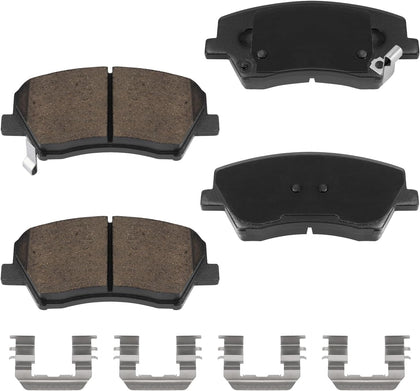 HECHENQICHE D1828 Front Ceramic Brake Pads Kit Fit For Hyundai Elantra GT 2016-2017, For Veloster 2016-2017, For Kia Forte 2017-2018, For Forte5 2017-2018