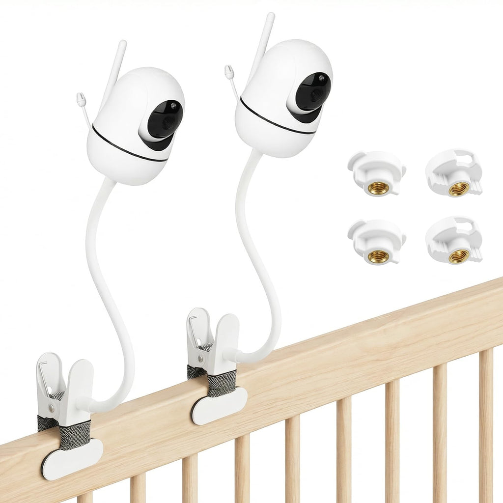 SZSDMY 2Pcs 15.7in Baby 360°Flexible Monitor Mount Compatible for HelloBaby HB6560/ HB6550/ HB65/ HB40/ HB6339/ HB66/ HB6550 Pro, with 1/4 Screw Base, Without Tools or Wall Damage