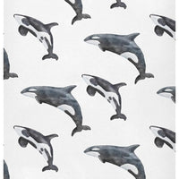 Crib Sheets for Boys Orca Killer Whale Toddler Baby Girl Sheets for Crib,Neutral Mini Crib Nursery Mattress Sheets Fitted,Crib Mattress 52 * 28 * 9In