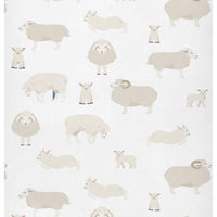 Crib Sheets for Boys Girl Farm Sheep Breathable Mini Crib Mattress Sheets Fitted,Toddler Baby Sheets for Crib Mattress 39 * 27 * 5In White