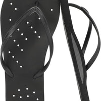 STQ Shower Shoes for Men, Shower Flip Flops with Arch Support Black Size 9
