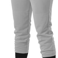 Alleson Athletic Fastpitch Softball Pants for Women. Low Rise Double Knit Grey Softball Pants with Belt Loop (Style 605PBW) Small