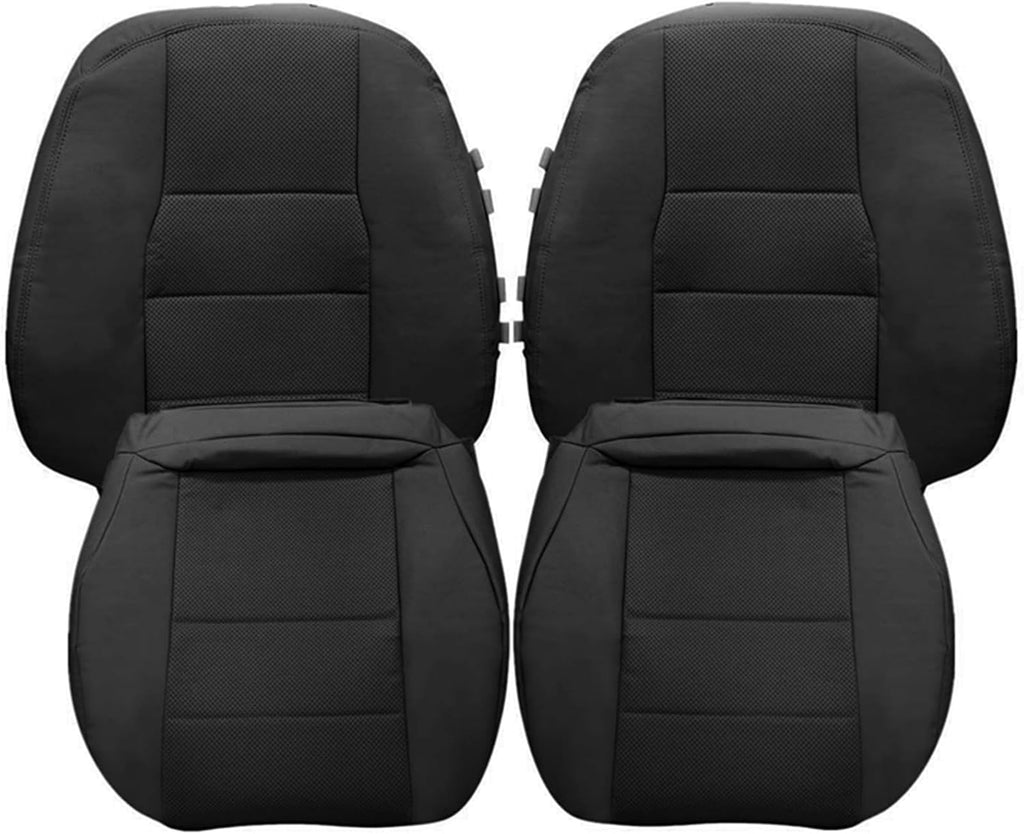 NLQR Both Sides Bottom and Top Repalcement Seat Covers Black Compatible with Mercedes Benz GLK250 GLK280 GLK300 GLK350 2008-2015, C250 C300 C350 C350e C400 2008-2014