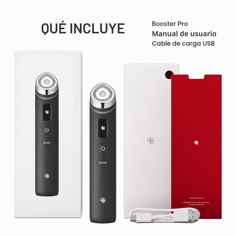 Medicube Age-R Booster Pro - Dispositivo Coreano 6 en 1, Glass Skin, EMS, LED, Masajeador Facial