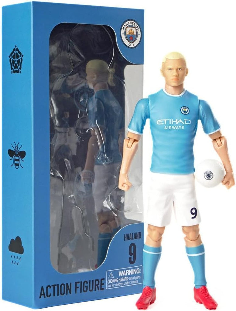 Figura de acción coleccionable de fútbol de Erling Haaland del Manchester City FC