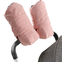 Zsedrut Stroller Gloves Universal Winter Anti-Freeze Stroller Mittens Water Repellent Hand Warmer Muff Fleece Lined,Winter Stroller Accessories (Pink)