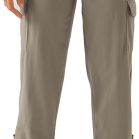 XINGPAOZHE Women's Lightweight Hiking Capri Cargo Pants(Dark Khaki,M)