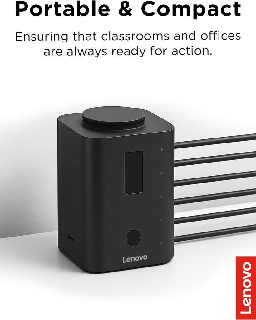 Lenovo Smart Charger, Designed for Chromebooks, Charge 5 laptops at Once and Monitor Their Battery Levels, Integrated 30cm USB-C Cables