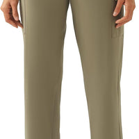 Women's Lightweight Cargo Capri Hiking Pants(Pines Green,XXL)