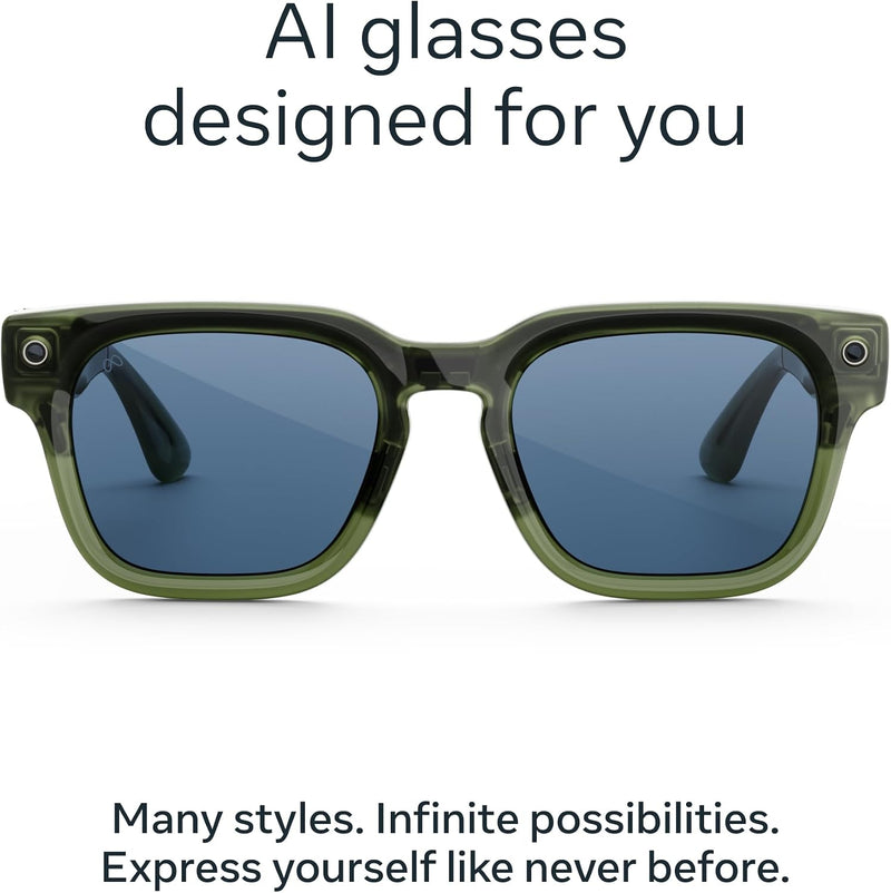 Meta Fury - Racing Green / Blue Atlantic — Lentes AI con cámara y audio