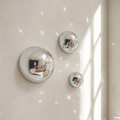3pcs Disco Ball Wall Decor 8/6/4 Inch Half Disco Ball Funky Decor for Party