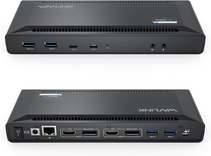 WAVLINK USB C Docking Station Dual 4K@60Hz(2 HDMI+2DP)