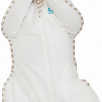 Love to Dream Organic Swaddle, Baby Sleep Sack, Swaddle Up Self-Soothing Swaddles for Newborns, Get Longer Sleep, Snug Fit Helps Calm Startle Reflex,1.0 Tog, Small 5-8.5lbs, Cream