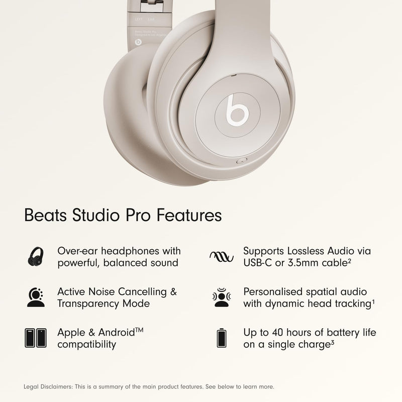 Beats Studio Pro - Arenisca — Audífonos over-ear premium con ANC, hasta 40h