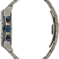 Bulova Men's Marine Star 'Series A' Gray IP Stainless Steel with Blue Accents Chronograph Quartz Watch, 4mm Style: 98B411