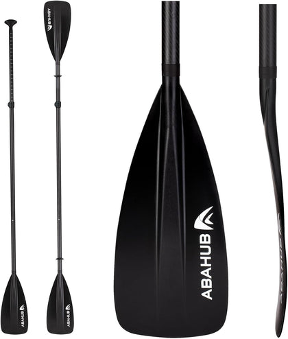 Abahub 1 x 4 Section Carbon Fiber SUP Kayak Paddle Black