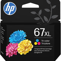HP 67XL Tri-Color High-Yield Ink Cartridge | Works with DeskJet 1255, 2700, 4100 Series, Envy 6000, 6400 Series | Eligible for Instant Ink | 3YM58AN
