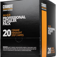 CERAKOTE® Ceramic Headlight Restoration Professional Detailer Pack (20 Ceramic Wipes) - Brings Headlights Back to Like New Condition - Step 3 Only