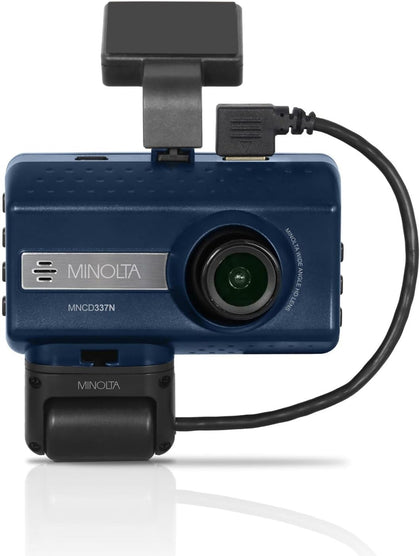 Minolta MNCD337N 2-Channel 1080P Dash Camera w/3.0